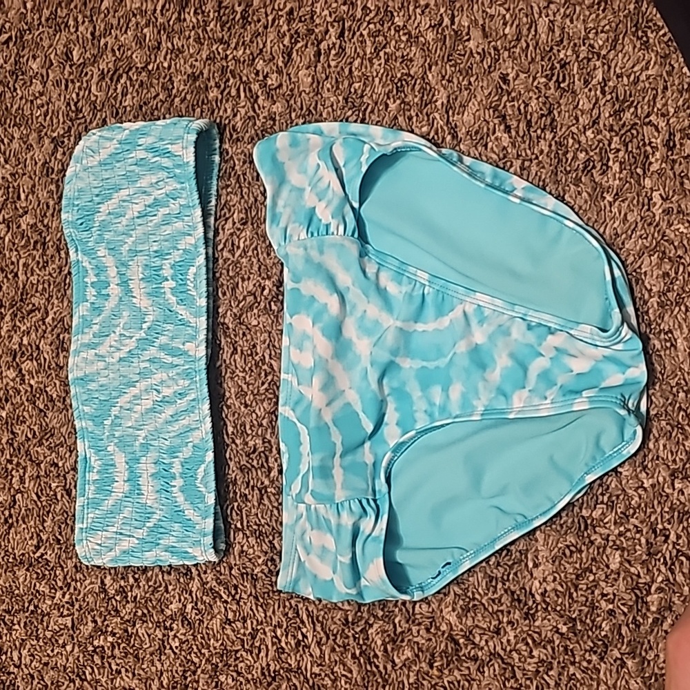 Justice girls youth sz 12 tie dye swim set